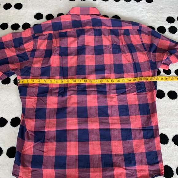 Lipson Classic Floral Flip Cuff Check Print Casual Shirt - Picture 8 of 10